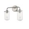 Z-Lite Delaney 2 Light Vanity, Brushed Nickel & Clear 471-2V-BN - alternate 4